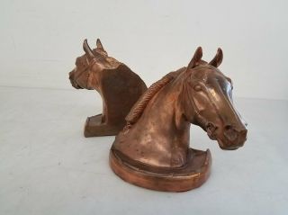 Vintage Dodge Inc.  Gladys Brown Designed Copper Horse Head Bookends