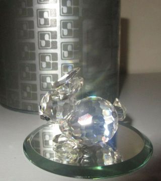 Swarovski Crystal Figurine Laying Bunny Rabbit 7678 Box,  Mirror Mib