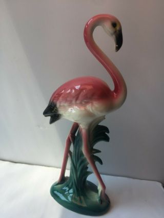 Vintage Ceramic Flamingo Bird Figurine Maddux ? California Pottery Beach Decor 2