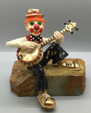 Vintage Ron Lee Clown Playing A Banjo 258.  Benefits Charity.  Item 2