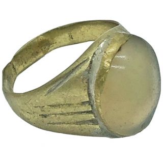 Antique Medieval Style Islamic Ring W/ Stone Middle East Old Artifact Jewelry