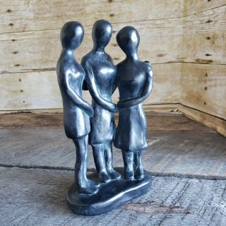 3 Sisters Sculpture or Mother 2 Daughters Friends Signed Jay Rotberg JMR Statue 2