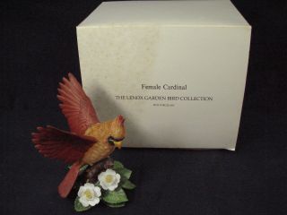 Lenox Figurine Garden Birds Female Cardinal Fine Porcelain