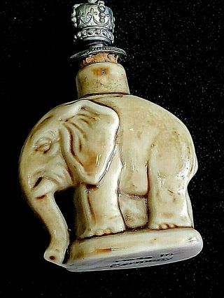 Vintage/antique Germany Crown Top Porcelain Elephant Scent Bottle