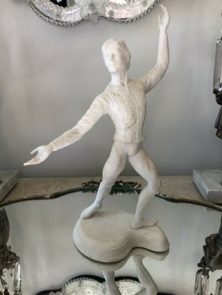Vintage Boehm Parian Bisque Male Ballet Dancer Figurine Cavalier