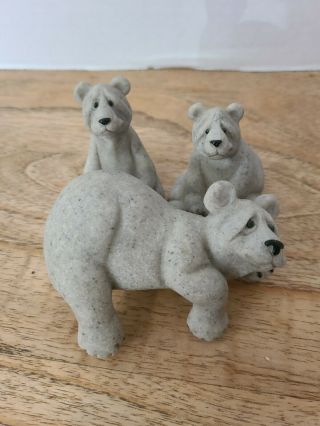 Quarry Critters Bears - Second Nature Design Figurines " Barbie  Boo " & " Bam Bam "