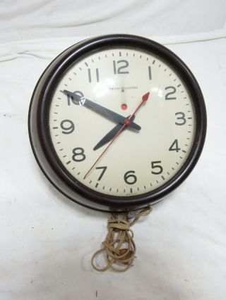 Vintage 11 " General Electric School Clock,  Red Dot