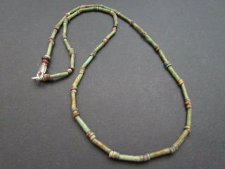 Nile Ancient Egyptian Faience Amulet Mummy Bead Necklace Ca 600 Bc