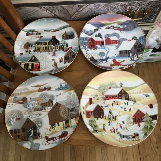 Betsey Bates 1980’s World Book Annual Christmas Plates Series Vintage
