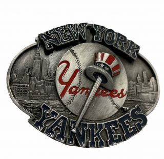 Vintage 1988 York Yankees Nyy Mlb Belt Buckle Numbered 6128 Baseball