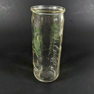 Vintage Glass Baby Bottle With Elephant Design Embossed 5.  75 " Tall Clear Glass