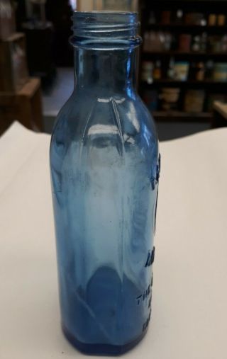 Antique Vintage Phillips Milk Of Magnesia Old Blue Bottle Made USA Glenbrook 7 