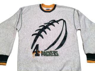 Brett Favre Packers Quarterback Club Grey Sweatshirt Legends Athletic Size L