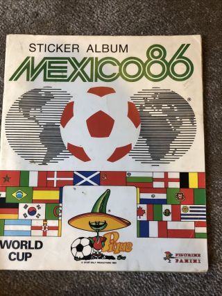 Panini World Cup Mexico 86 - Football Sticker Album.  Approx 60 Complete