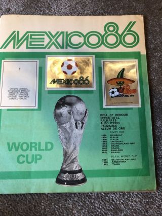 Panini World Cup Mexico 86 - Football Sticker Album.  Approx 60 Complete 2