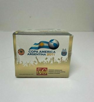 Panini Copa America 2011 Neymar Rookie 50 Pack Sticker Box - 250 Stickers