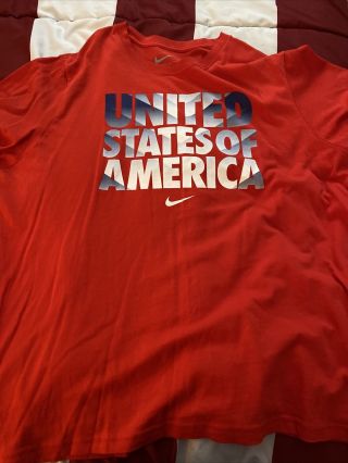 Nike Men’s United States Soccer Usmnt Tee Shirt Xxl Red