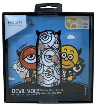 External Battery 5200mah Emie Doodle Devil Series (phone,  Tablet,  Switch Etc. )