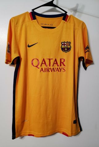 Authentic 2015 Nike Neymar Jr 11 Qatar Airways Fcb Barcelona Soccer Jersey 16