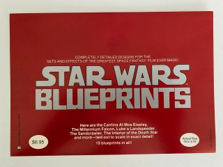 1977 STAR WARS BLUEPRINT Set - Vintage 15 Fold Out Sheets in Pouch 2