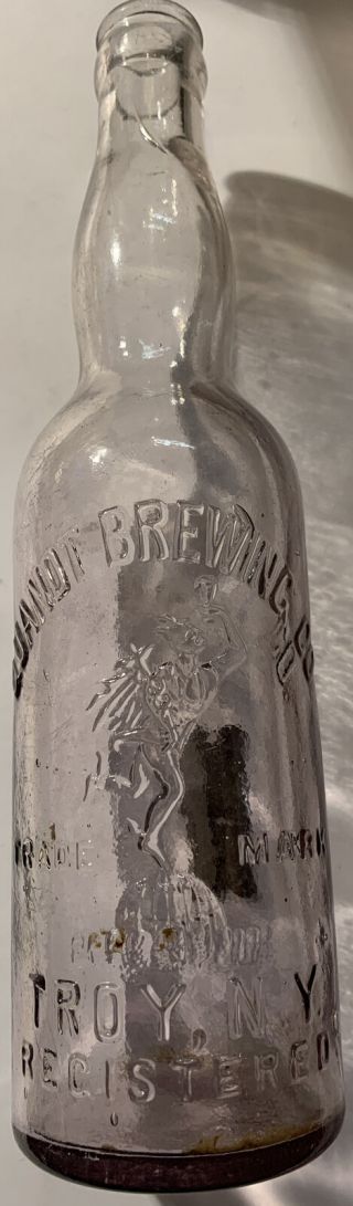 Quandt Beer Bottle,  Troy,  Ny,  Embosed Mercury