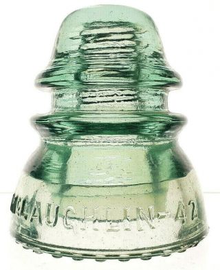 Cd 154 Light Green Mclaughlin - 42 Antique Glass Insulator Piece L57