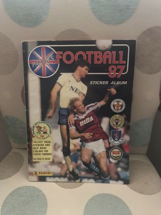 Panini Football 1987 Sticker Album Complete Vgc