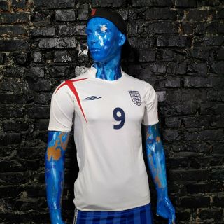 Rooney England Team Jersey Home Football Shirt 2005 - 2007 Umbro Mens Size S