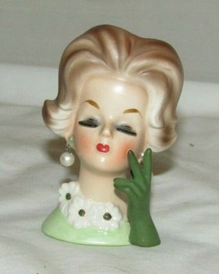 Vintage Lady Head Vase Napcoware Napco 1950 