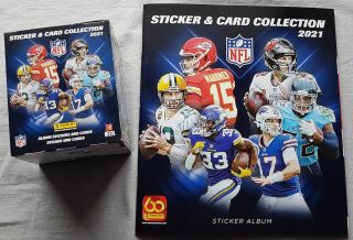 Set Panini Nfl Football Sticker Box 2021 - 50 Packs Mit 250 Stickern,  Album
