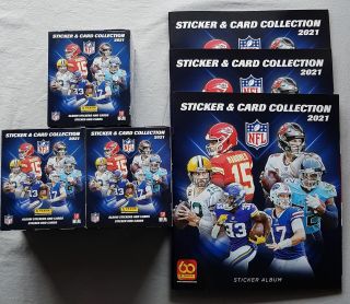 3x Panini Nfl Football Sticker Box 2021 - 50 Packs Mit 250 Stickern,  Album