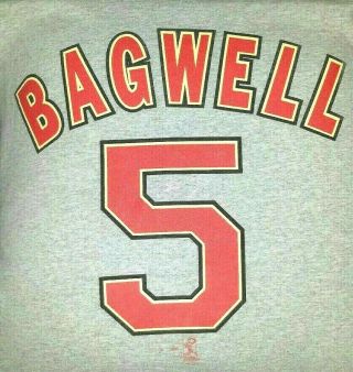 2000 Jeff Bagwell 5 Houston Astros Gray T - Shirt 2xl Vguc 44 Chest