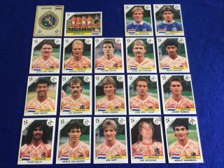 Panini Vintage Italia 90 World Cup Football Stickers Nederland Team Inc Badge
