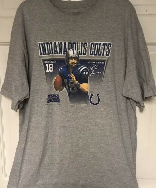 Reebok Nfl Peyton Manning 18 Indianapolis Colts Bowl Xli T - Shirt,  Mens Xl