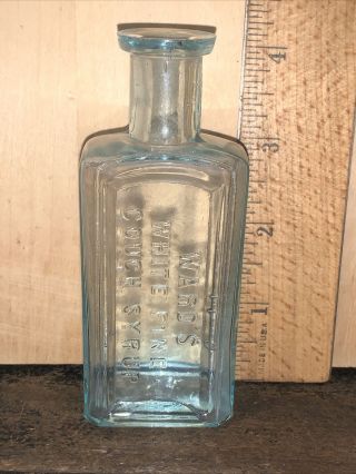 Wards White Pine Cough Syrup￼ Antique Bottle Embossed.