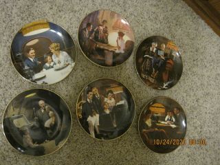 Set Of 6 Rockwell’s Light Campaign Series Collector Plates Norman Rockwell
