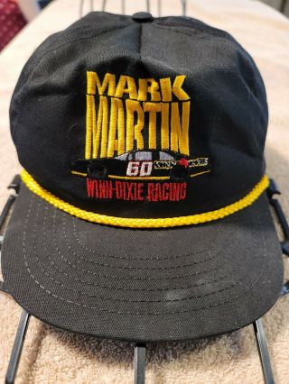 Vintage Mark Martin Winn - Dixie Racing Nascar Hat Cap Made In The U.  S.  A