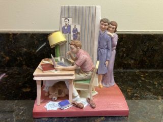 Vintage Signed Norman Rockwell American Family “the Student” Porcelain Figurine