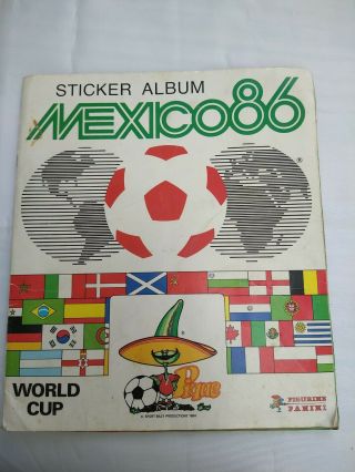Panini World Cup Mexico 86 - Football Sticker Album.  100 Complete Full Set.  Vg