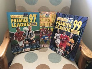 Merlin Premier League 1997,  1998,  1999 Football Sticker Albums All Complete
