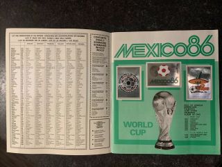 Panini World Cup Mexico 86 - Football Sticker Album.  100 Complete Full Set.  VGC 3