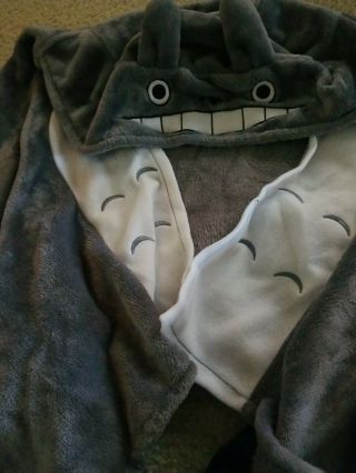 Studio Ghibli Totoro Hooded Wrap Cosplay Plush Shawl Cape Blanket Anime