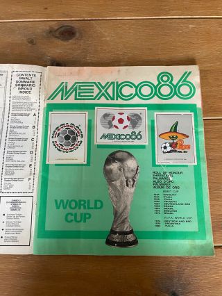 Panini World Cup Mexico 86 - Football Sticker Album - 100 Complete Full Set GC 3