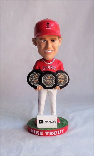 L.  A.  Angels Bobblehead Of Mike Trout 3 Mvp Loose 2021