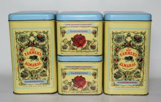 The Old Farmers Almanac Kitchen Storage 4 Piece Canister Set With Lids