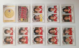 Panini World Cup Mexico 86 Complete Set South Korea Team Stickers 1986