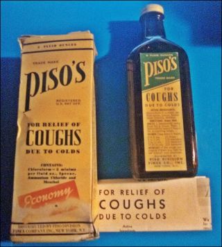 Vintage Empty Brown Bottle Of Piso 