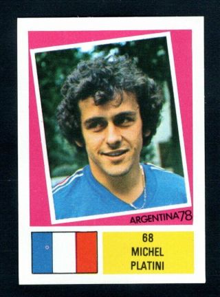 Fks World Cup Argentina 78 Michel Platini - France Type Sticker