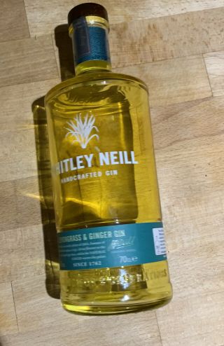 Whitley Neill Gin Bottle - Lemongrass And Ginger Empty Yellow Wedding Craft