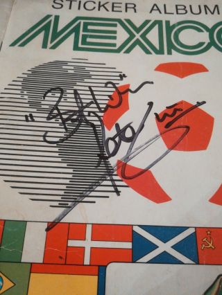 RARE SIGNED PETER SHILTON PANINI MEXICO 86 STICKER ALBUM 100 COMPLETE 1986 3